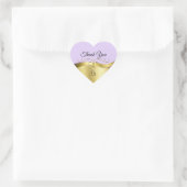 Lilac Wavy Gold mit Monogram Herz-Aufkleber (Tasche)