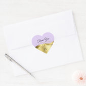 Lilac Wavy Gold mit Monogram Herz-Aufkleber (Umschlag)