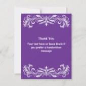Lilac Wedding Danke-Card Dankeskarte (Rückseite)
