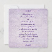 Lilac Wedding Einladung (Rückseite)