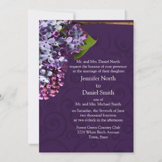 Lilac Wedding Einladung
