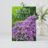 Lilac Wedding lila Lavendel Einladung (Stehend Vorderseite)