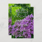 Lilac Wedding lila Lavendel Einladung (Vorne/Hinten)