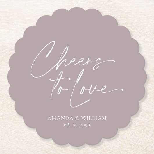 Lilac Wedding Paper Untersetzer - Beifall für die  (Vorderseite)