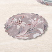 Lilac Wedding Paper Untersetzer mit White Lilies (angewinkelt)