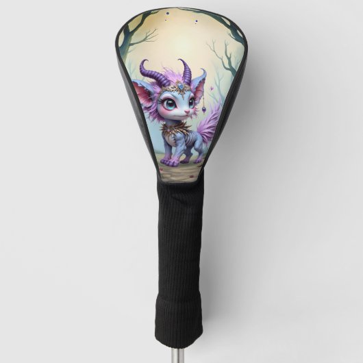 Lilac Whisper – Enchanted Forest Guardian.  Golf Headcover (Vorderseite)