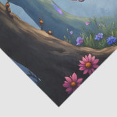 Lilac Whisper – Enchanted Forest Guardian. Seidenpapier (Detail)