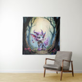 Lilac Whisper – Enchanted Forest Guardian.  Wandteppich (Beispiel)