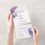Lilac Whisper Spring Summer Wedding All In One Einladung (Abreißen)