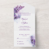 Lilac Whisper Spring Summer Wedding All In One Einladung (Innen Boden)