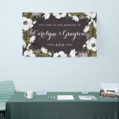 Lilac & White Anemone Blooms Wedding Banner (Messeveranstaltung)