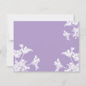 Lilac White Blume Foto Feier der Lebenskarte Einladung (Rückseite)