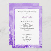 LILAC WHITE LAYER BOKEH PRINT WEDING INVITATION EINLADUNG (Vorne/Hinten)