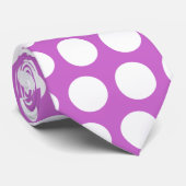 Lilac White Polka Dot Krawatte (Gerollt)