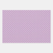 Lilac & White Stripes Polka Dot Zickzack Muster Geschenkpapier Set (Vorderseite 2)