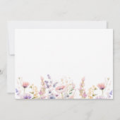 Lilac Wild Blume Brautparty Dankeskarte (Rückseite)