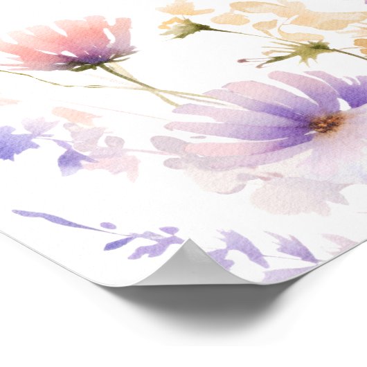 Lilac Wild Blume Brautparty Willkommen Poster (Ecke)