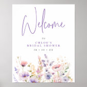 Lilac Wild Blume Brautparty Willkommen Poster (Vorne)