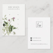 Lilac Wild Floral Bunch 4 Stuhlvorhang Display Visitenkarte (Vorne/Hinten)