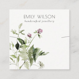 Lilac Wild Floral Bunch Necklace Band Template Quadratische Visitenkarte