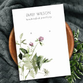 Lilac Wild Floral Fern Bunch Stuhl Earring Display Visitenkarte