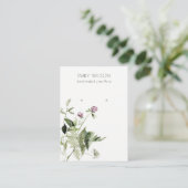 Lilac Wild Floral Fern Bunch Stuhl Earring Display Visitenkarte (Stehend Vorderseite)