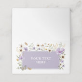 Lilac Wildblume Baby in Bloom Food Label Platzkarte (Außenseite Aufgefaltet)