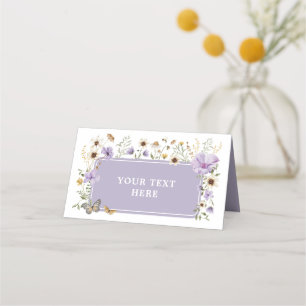 Lilac Wildblume Baby in Bloom Food Label Platzkarte