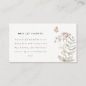 Lilac Wildblume Botanical Display Babydusche Begleitkarte (Vorderseite)