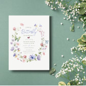 Lilac Wildblume Butterfly Baby Dusche Einladung