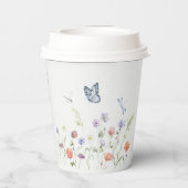 Lilac Wildblume Butterfly Baby Duschkabine Party Pappbecher (Rückseite)