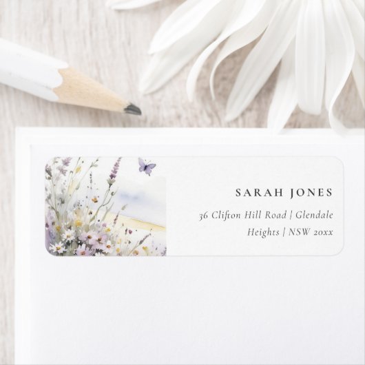 Lilac Wildblume Butterfly Field Landsaddress (Insitu)