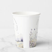 Lilac Wildblume Butterfly Field Landscape Wedding Pappbecher (Rechts)