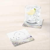 Lilac Wildblume Butterfly Field Landscape Wedding Rechteckiger Pappuntersetzer (Vor Ort)