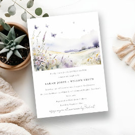 Lilac Wildblume Butterfly Fields Paare Dusche Einladung