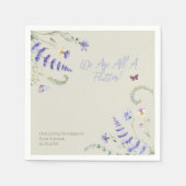 Lilac Wildblume Butterfly für Babydusche Serviette (Vorderseite)