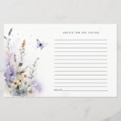 Lilac Wildblume Butterfly Garden Admin Card (Vorderseite)