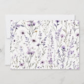 Lilac Wildblume Butterfly Garden Brautparty Einladung (Rückseite)