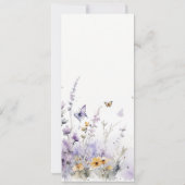 Lilac Wildblume Butterfly Garden Brautparty Einladung (Rückseite)