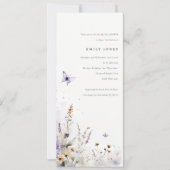 Lilac Wildblume Butterfly Garden Brautparty Einladung (Vorderseite)