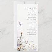 Lilac Wildblume Butterfly Garden Program Einladung (Rückseite)