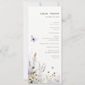 Lilac Wildblume Butterfly Garden Program Einladung (Vorderseite)