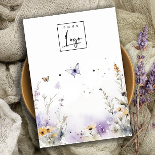 Lilac Wildblume Butterfly Oring Logo-Display Visitenkarte