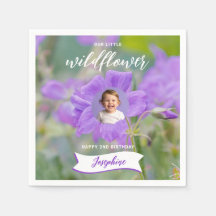 Lilac Wildblume Custom Baby Foto Happy Birthday