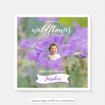 Lilac Wildblume Custom Baby Foto Happy Birthday