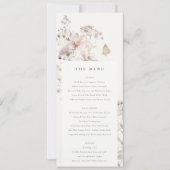 Lilac Wildblume Fern Botanical Wedding Menu Card Einladung (Vorderseite)