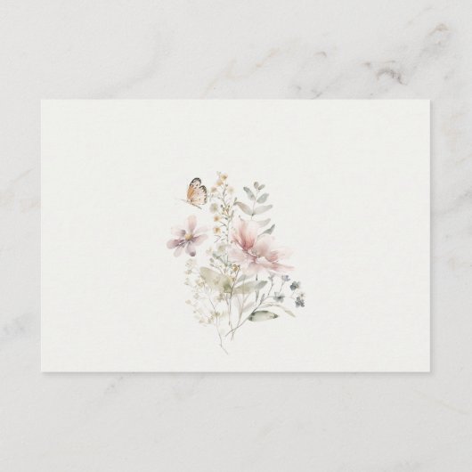 Lilac Wildblume Fern Foliage Wedding QR Code UAWG Begleitkarte (Rückseite)