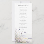 Lilac Wildblume Field Butterfly Wedding Program Einladung (Rückseite)