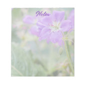 Lilac Wildblume Foto Geranium Botanische Blume Notizblock (Vorderseite)