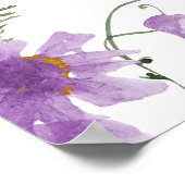 Lilac Wildblumen Brautparty Begrüßungsposters Poster (Ecke)